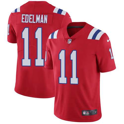 Nike New England Patriots #11 Julian Edelman Red Alternate NFL Vapor Untouchable Limited Jersey,We sell and wholesale Nike New England Patriots #11 Julian Edelman Red Alternate NFL Vapor Untouchable Limited Jersey on line form chian!